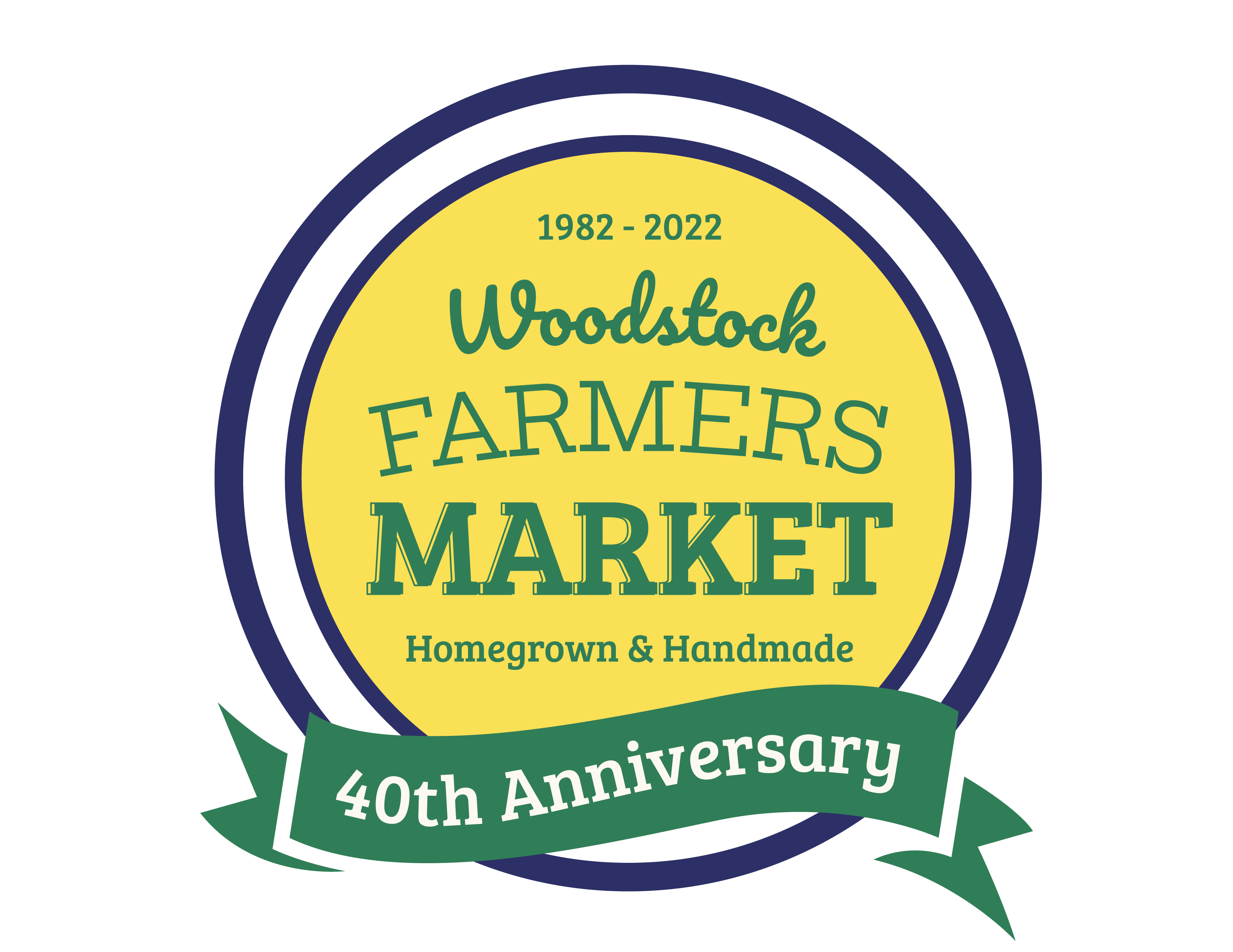 Woodstock Farmer's Market 40th Anniversary Logo